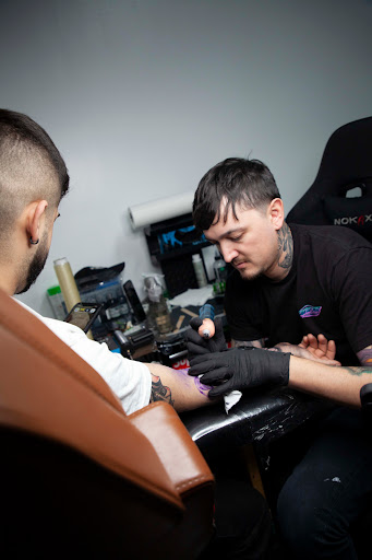 Explore shoulder tattoo ideas for guys, creative tattoo ideas in Corona, available at Crop Circles Tattoo Studio