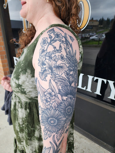 Explore shield maiden tattoo ideas, creative tattoo ideas in Sequim, available at Coastal Lines Tattoo Emporium