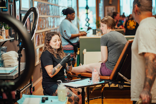 Explore father son tattoo ideas, creative tattoo ideas in Muncie, available at Fox & Sparrow Tattoo