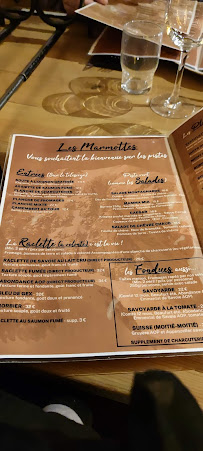 Les Marmottes à Paris menu