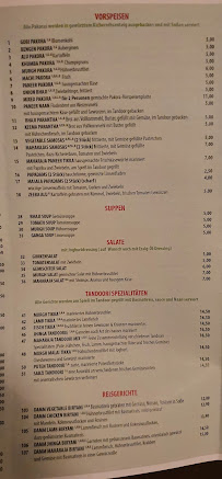 Carte du Restaurant Maharaja à Ansbach