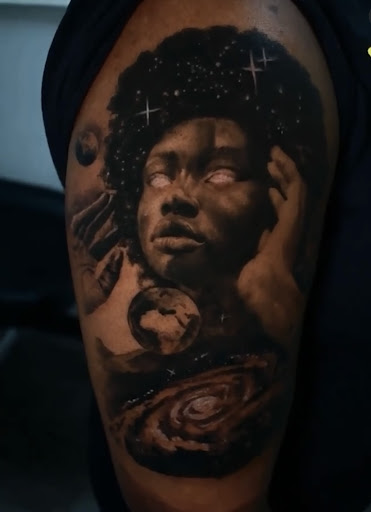 Explore butterfly thigh tattoo ideas, creative tattoo ideas in Dorchester, available at Skard4lyfeink Tattoo & Supply