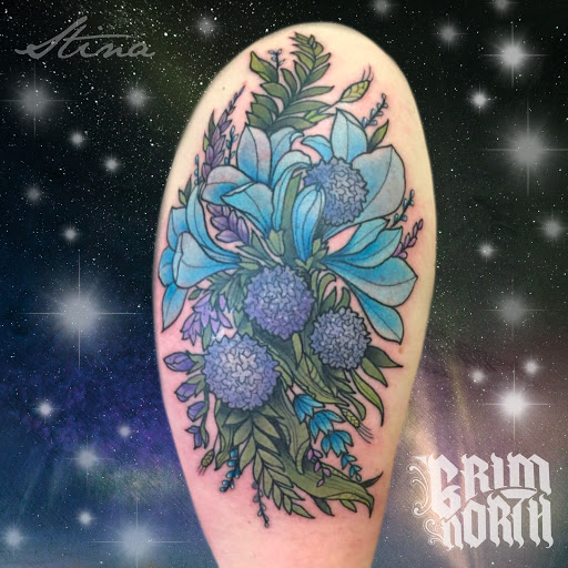 Find tattoos ideas on leg for your next unique tattoo in Portsmouth at Grim North Tattoo and Piercing