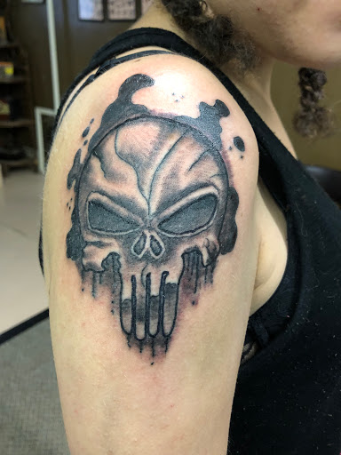 Explore tattoo ideas for hair stylist, creative tattoo ideas in Calumet, available at Tattooing by Big Ben