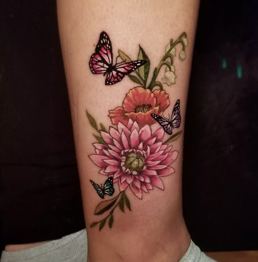 Explore record tattoo ideas, creative tattoo ideas in Los Angeles, available at Reservoir Tattoo Studio