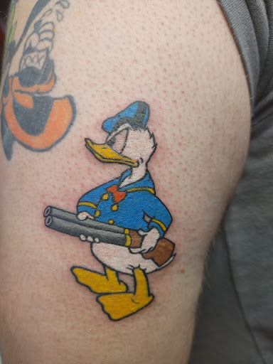Explore woods tattoo ideas, creative tattoo ideas in Greenwood, available at Ginger Bear Ink