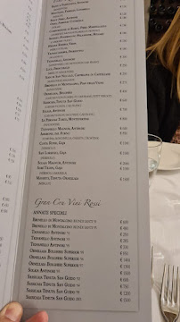 Menu / carte de Terrazza Borromini à Rome