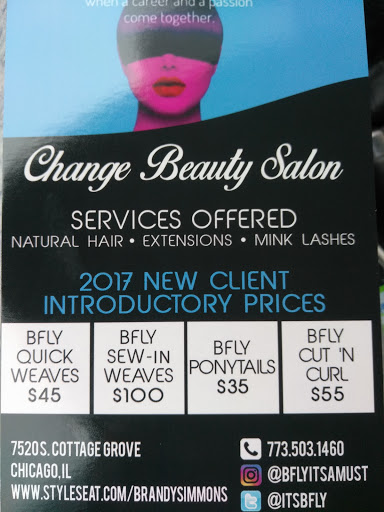 Beauty Salon «Change Beauty Salon», reviews and photos, 7520 S Cottage Grove Ave, Chicago, IL 60619, USA