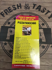 Pizzanocchio à Villers-sur-Mer menu