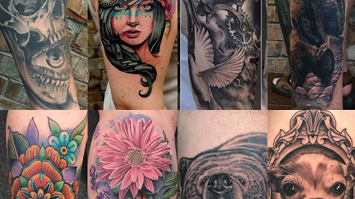 Explore under knee tattoo ideas, creative tattoo ideas in Spokane, available at Anchored Art Tattoo