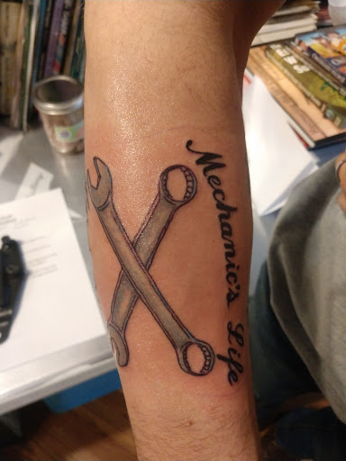 Explore tattoo ideas for memorial of father, creative tattoo ideas in Plattsburgh, available at Mad Pup Tattooing