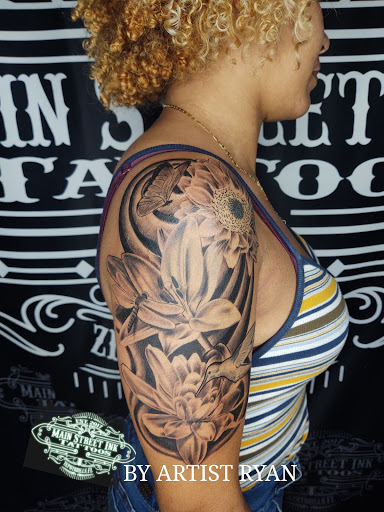 Explore aztec tattoo sleeve ideas, creative tattoo ideas in Zephyrhills, available at MAIN STREET INK TATTOOS