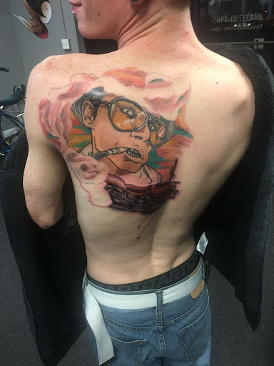 Explore male chest tattoo ideas, creative tattoo ideas in Goose Creek, available at Red Kirin Tattoo