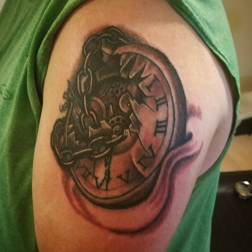 Explore infinity sign tattoo ideas, creative tattoo ideas in Calhoun, available at A Sailors Grave Tattoo Parlor