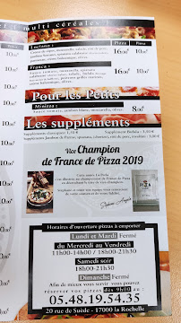 Menu du La Perla Pizzeria - La Rochelle à La Rochelle
