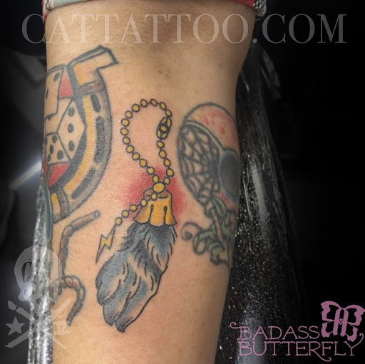 Explore push tattoo ideas, creative tattoo ideas in Addison, available at Cat Tattoo