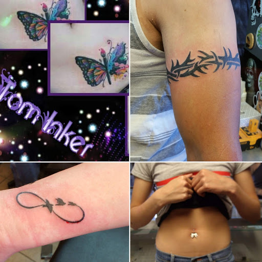Explore black & white tattoo ideas, creative tattoo ideas in Elko, available at Custom Tattoos and Body Piercing Studio
