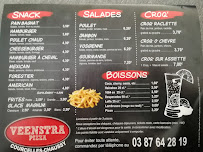 Carte du Veenstra Pizza Snack à Courcelles-Chaussy