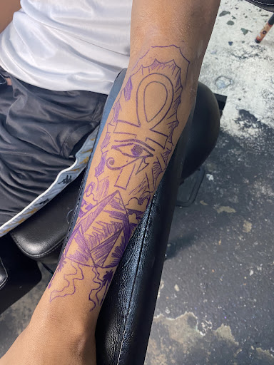 Explore thigh/butt tattoo ideas, creative tattoo ideas in Jacksonville, available at Renegade Art Studio LLC