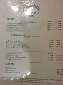 Restaurante Girassol, PORTO à Porto menu