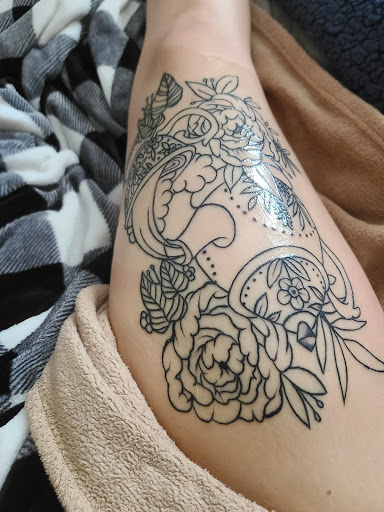 Explore tattoo space filler ideas, creative tattoo ideas in Hampton, available at Blue Horseshoe Tattoo and Body Piercing