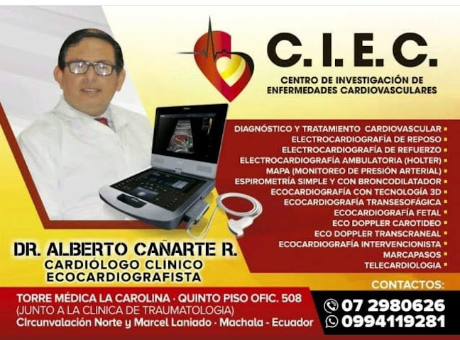 Opiniones de Dr. Alberto Cañarte. Cardiólogo Ecocardiografista en Machala - Médico