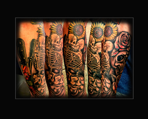 Explore calming tattoo ideas, creative tattoo ideas in Richmond, available at Art Period llc Tattoos and Artwork by Leigh Odom