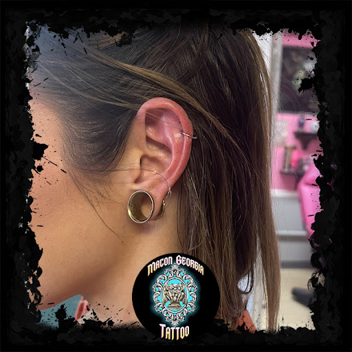 Explore mens behind the ear tattoo ideas, creative tattoo ideas in Macon, available at Macon Georgia Tattoo