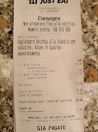 Menu du Ristorante Marro Grill & Pizza à Rozzano