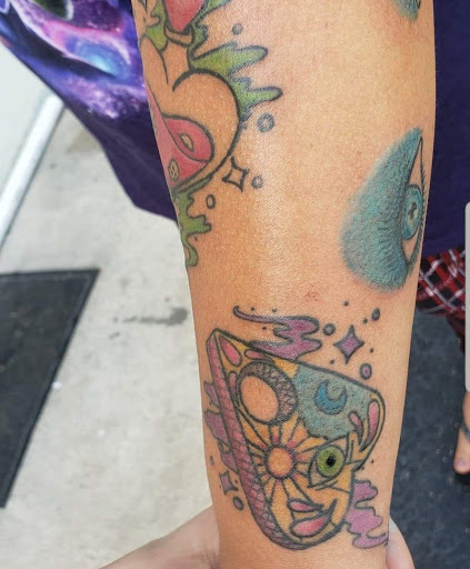 Explore dark cover up tattoo ideas, creative tattoo ideas in Jupiter, available at Moth And Moon Tattoo