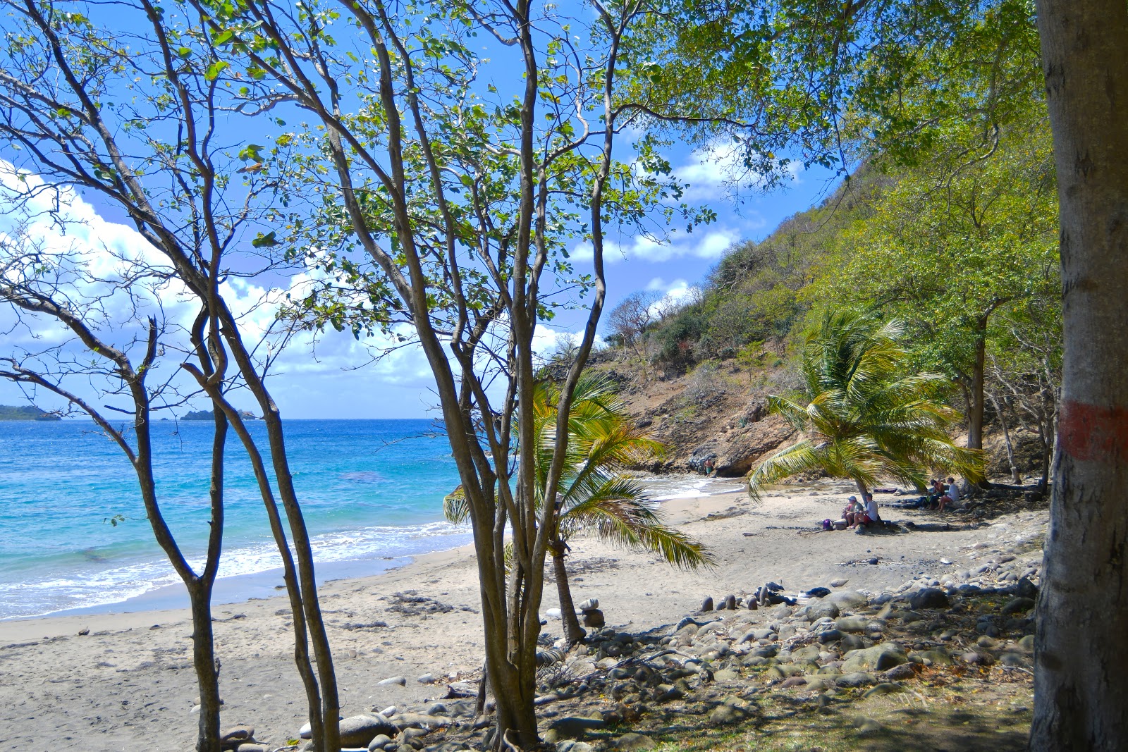 Plage de l'Anse Crawen'in fotoğrafı uçurumlarla desteklenmiş