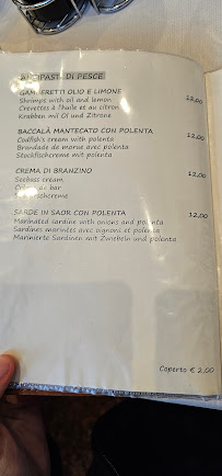 Ai Vetrai à Venice menu