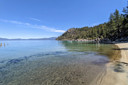 Skunk Harbor Beach'in fotoğrafı düz bir kıyı şeridi ile birlikte