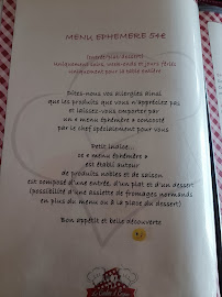 Carte du Restaurant La Cantine d'Eugène à Saint-André-de-l'Épine