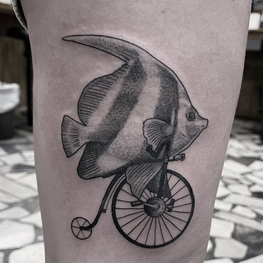 Explore knee surgery tattoo ideas, creative tattoo ideas in New Orleans, available at Downtown Tattoos and Piercing