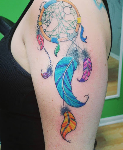 Explore half arm tattoo ideas, creative tattoo ideas in Kenosha, available at Kenosha Tattoo Company