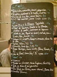Restaurant Les Mesanges à Paris (le menu)