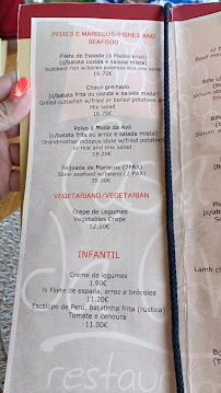 Restaurant Casa d'Avó à Campo de Baixo - menu / carte
