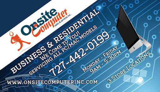 On-site Computer Sales & Services, Inc., 867 E Klosterman Rd, Tarpon Springs, FL 34689, USA, 