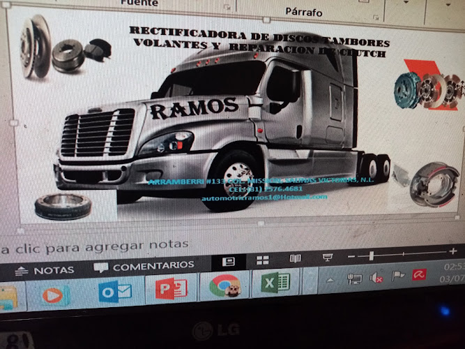 Rectificadora de discos, tambores y volantes "RAMOS"