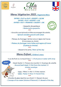 Carte du Hotel Restaurant Le Monarque à Blois
