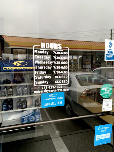 Auto Repair Shop «University Car Care», reviews and photos, 4900 Hampton Blvd, Norfolk, VA 23508, USA