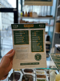 Mikuna Sentier à Paris menu