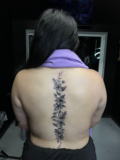 Explore thigh hip tattoo ideas, creative tattoo ideas in Mcallen, available at House of Tattoos