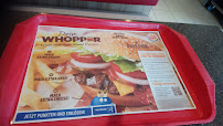 Restauration rapide Burger King à Saarbrücken (le menu)