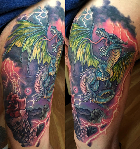 Tattoo Shop «I Ov Thee Dragon Tattoo And Body Piercing Studio», reviews and photos, 614 6th St, Racine, WI 53403, USA