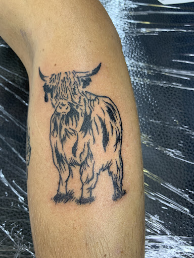 Explore demon tattoo ideas, creative tattoo ideas in Cocoa, available at Rorschach Tattoo Shop and Piercing Studio