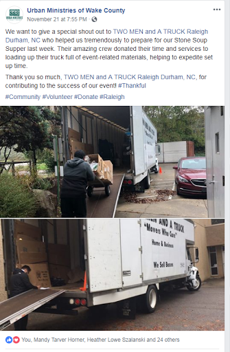 Moving and Storage Service «Two Men and a Truck», reviews and photos, 1816 S Briggs Ave, Durham, NC 27703, USA