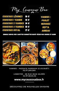 Menu du My Couscous à Vannes