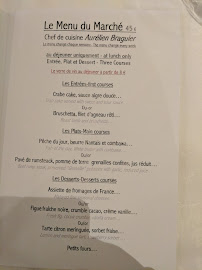 Restaurant français La Truffière à Paris (le menu)